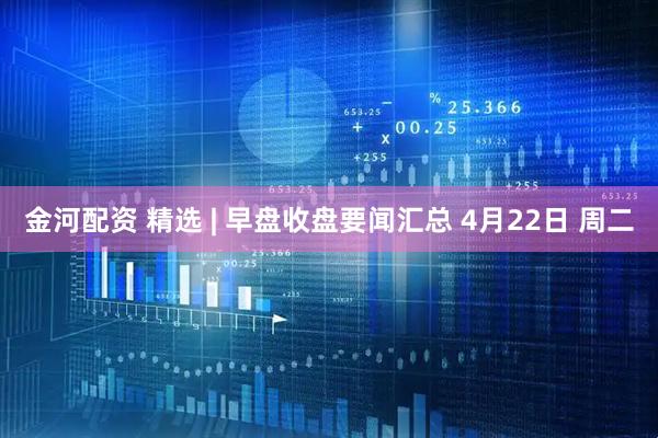 金河配资 精选 | 早盘收盘要闻汇总 4月22日 周二