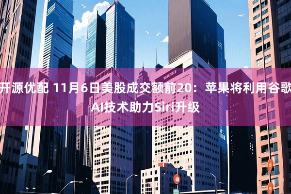 开源优配 11月6日美股成交额前20：苹果将利用谷歌AI技术助力Siri升级